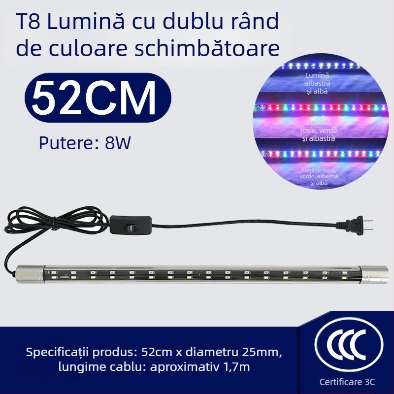 Lampa LED pentru acvariu, corp din sticlă, 3W, 100 g, Morning Field, iluminare