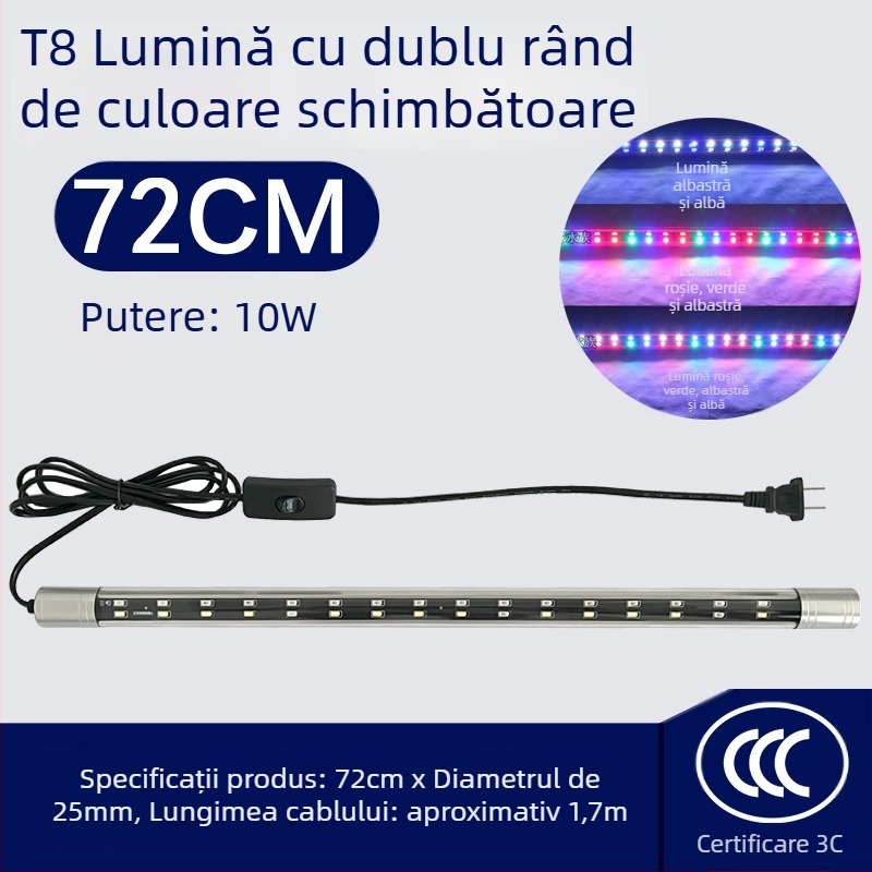Lampa LED pentru acvariu, corp din sticlă, 3W, 100 g, Morning Field, iluminare
