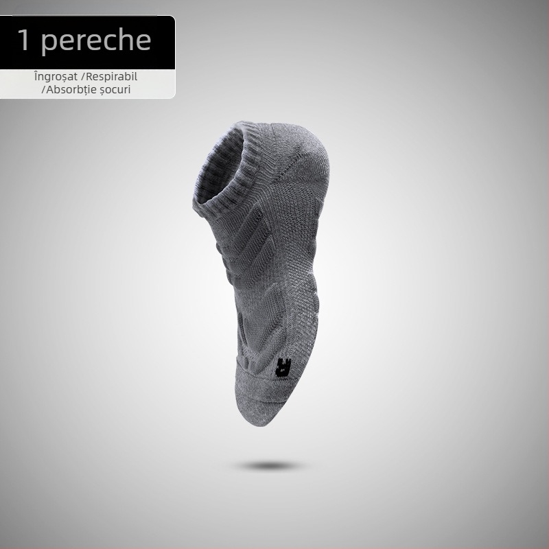 Șosete de alergare pentru bărbați – Poliester-Cotton, Brand Stable, scurte, pentru maraton și baschet, talpă cu prosop