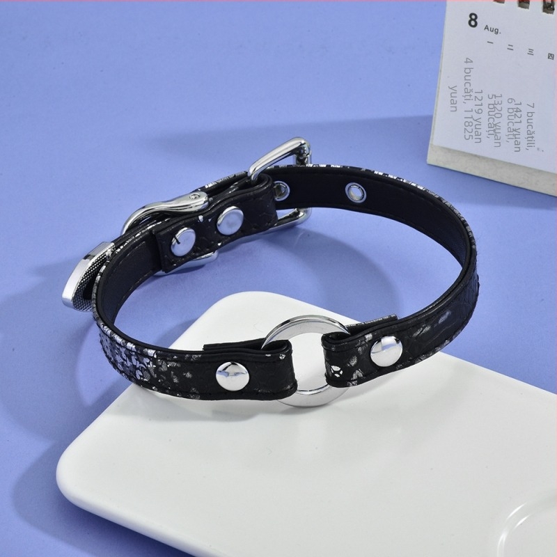 Colier Mingba cu design geometric și model inimă-șarpe, materiale mixte, pandant din aliaj, lanț din piele