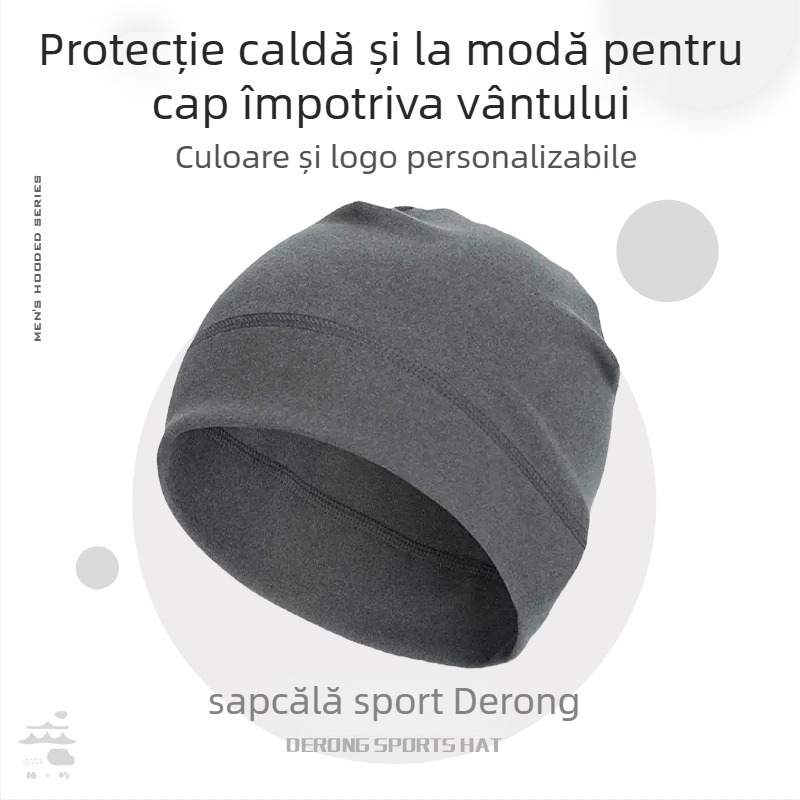 Șapcă sport pentru activități outdoor de iarnă + șapcă internă pentru cască (material: fibră acrilică; unisex pentru adulți; imprimare logo disponibil; potrivită pentru ciclism, alergare și schi)