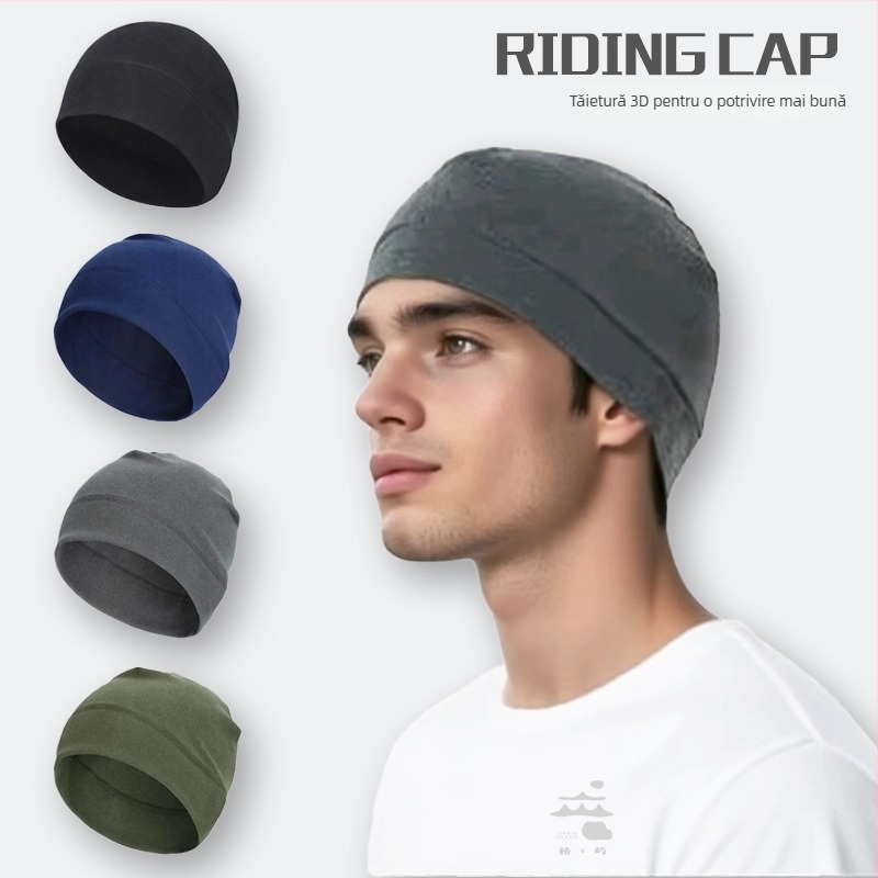 Șapcă sport pentru activități outdoor de iarnă + șapcă internă pentru cască (material: fibră acrilică; unisex pentru adulți; imprimare logo disponibil; potrivită pentru ciclism, alergare și schi)