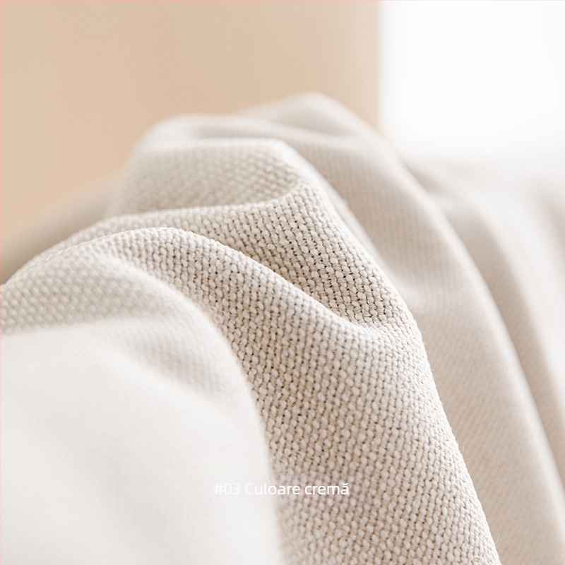 Perdea de fereastră din bumbac și cânepă, umbrire ridicată, stil japonez modern minimalist pentru living și dormitor