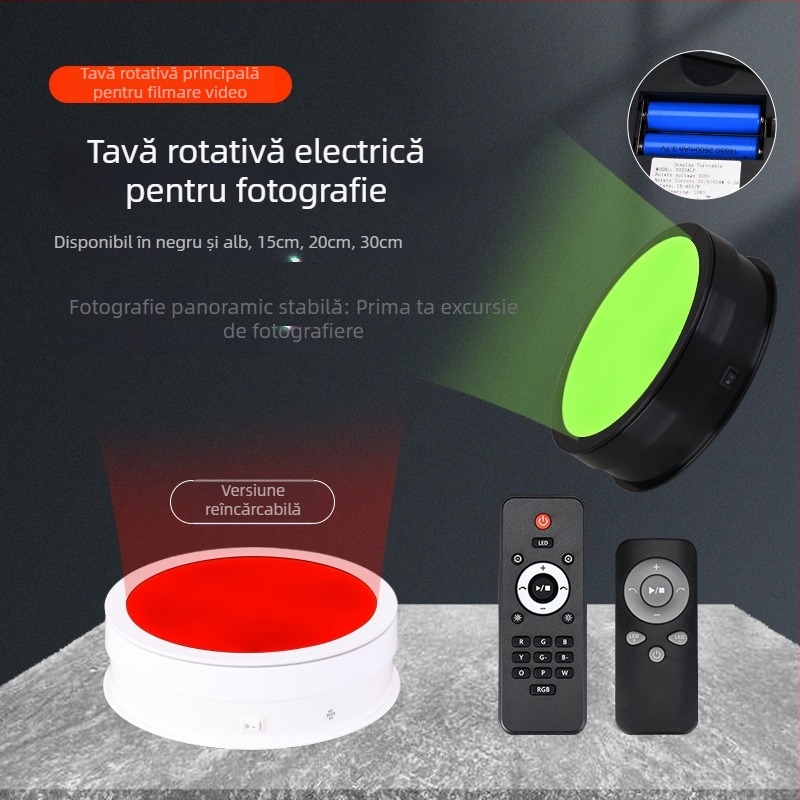 Suport de afișare pentru produse — ABS+PC, pentru fotografierea produselor, greutate 0,5 kg, marcă Electric turntable