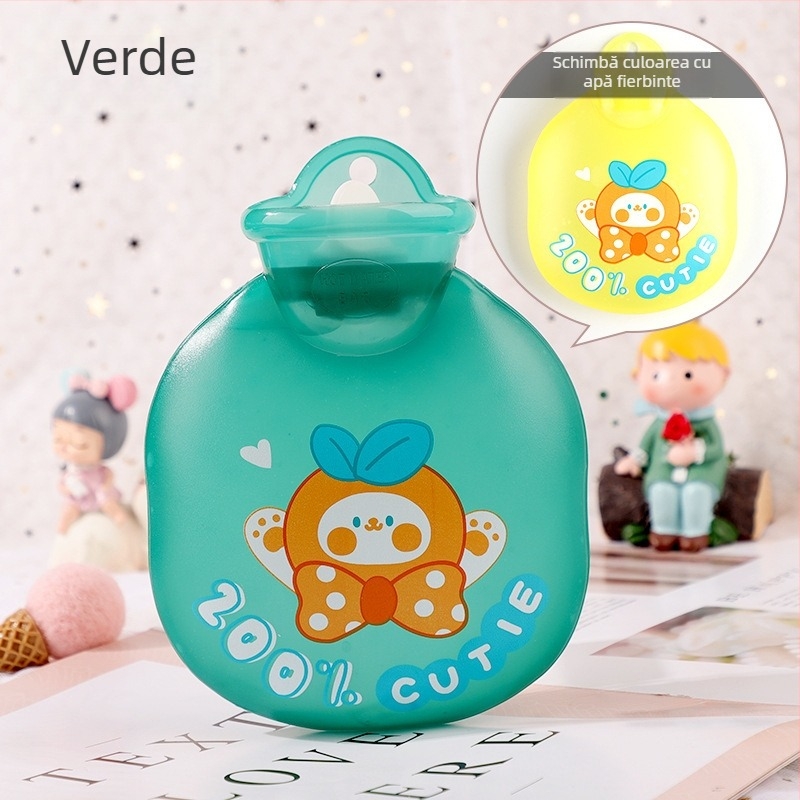 Sticlă de apă fierbinte, umplută cu apă, portabilă, PVC cu densitate înaltă, încălzire prin injecție de apă, utilizare caldă și rece