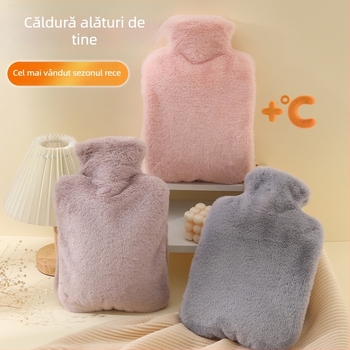 Pungă de apă caldă din PVC, pluș moale, încălzitor pentru mâini, picioare și talie