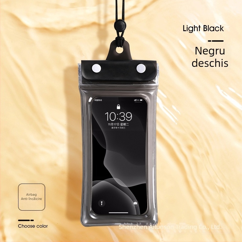 Airbag geantă impermeabilă pentru telefon, cu ecran tactil, din PVC, potrivită pentru scufundări, înot, rafting, fotografie subacvatică și utilizare în aer liber.