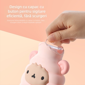Borcănelă de apă din silicon cu miel drăguț, compactă și ușor de purtat, încălzitor pentru mâini prin umplere cu apă