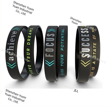 Bratara inspirațională din silicon - unisex, minimalistă, stil sportiv, logo tipărit, text personalizabil