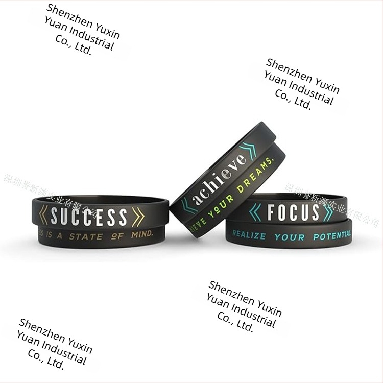 Bratara inspirațională din silicon - unisex, minimalistă, stil sportiv, logo tipărit, text personalizabil