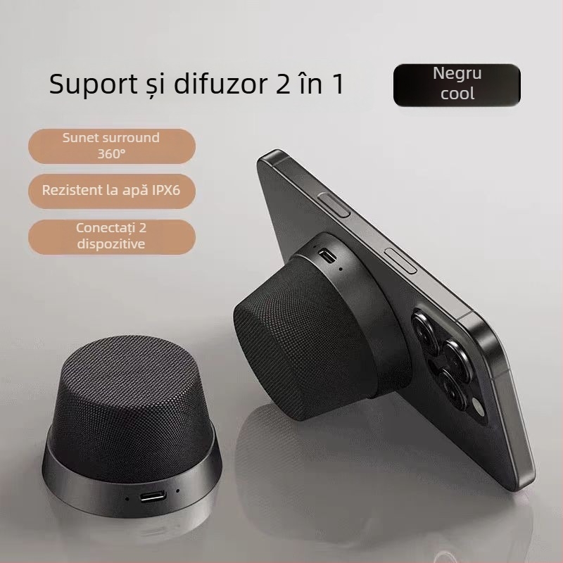 Difuzor Bluetooth mic pentru exterior, rezistent la apă, IPX7, 5W, Bluetooth 5.3, baterie încorporată 300–500mAh, 100 Hz–20 kHz