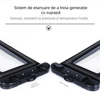Husă impermeabilă pentru telefon cu ecran tactil și air bag, etanșă, pentru înot și fotografiere la plajă (ABS+TPU)