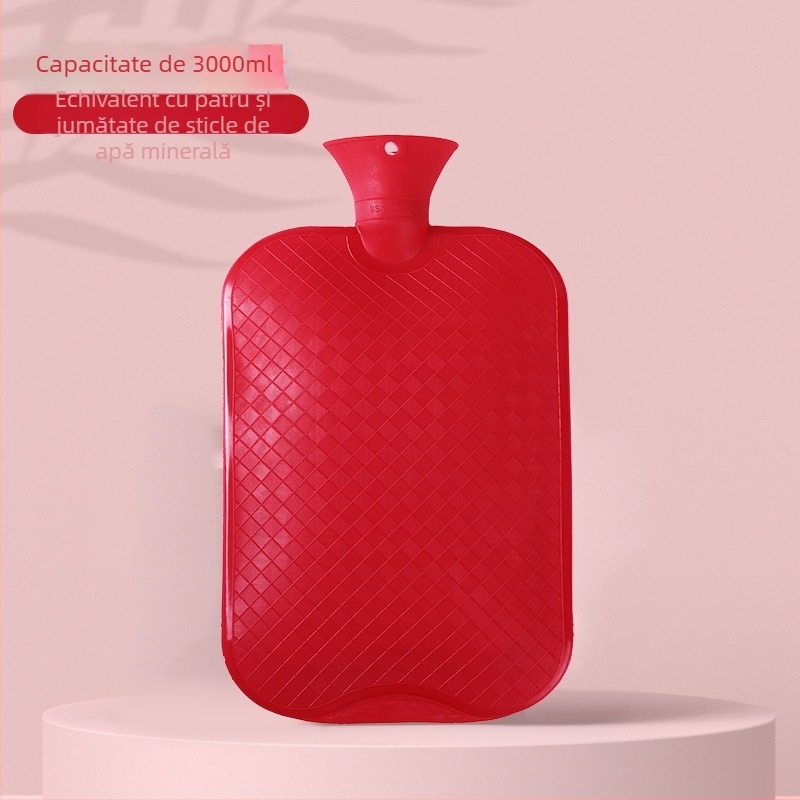 Sac de apă caldă cu husă din catifea, PVC de înaltă densitate, stil modern minimalist, pentru încălzirea mâinilor, picioarelor, taliei, spatelui și umerilor