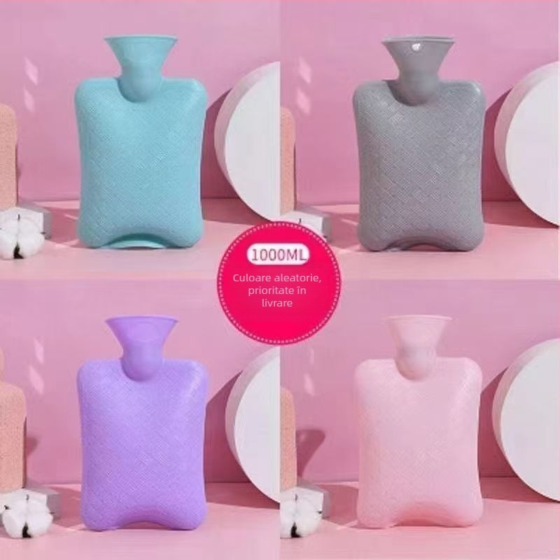 Sticlă de apă fierbinte pentru încălzirea mâinilor — stil desen animat, PVC, 600 g, încălzire prin injectare de apă