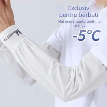 Manșete pentru protecție solară, pentru exterior, din poliester, model în dungi, pentru condus și ciclism