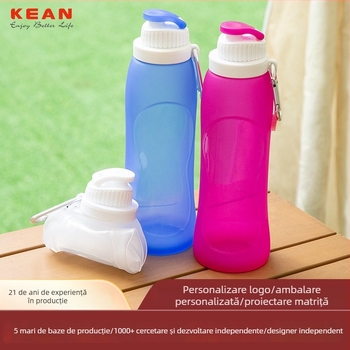 KEAN sticlă de apă din silicon pliabilă – stil outdoor, din PP plastic, lansare primăvara 2022