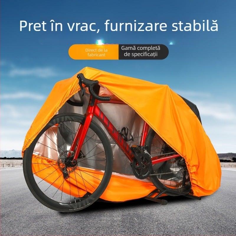 Husă de bicicletă pentru toate condițiile meteorologice – impermeabilă și protecție împotriva prafului, potrivire universală, design simplu