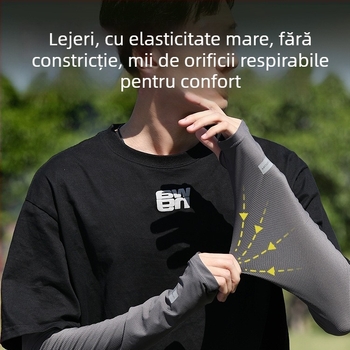 Manșon de protecție solară din Ice Silk pentru bărbați – croială lejeră, protecție UV, pentru condus și activități în aer liber vara