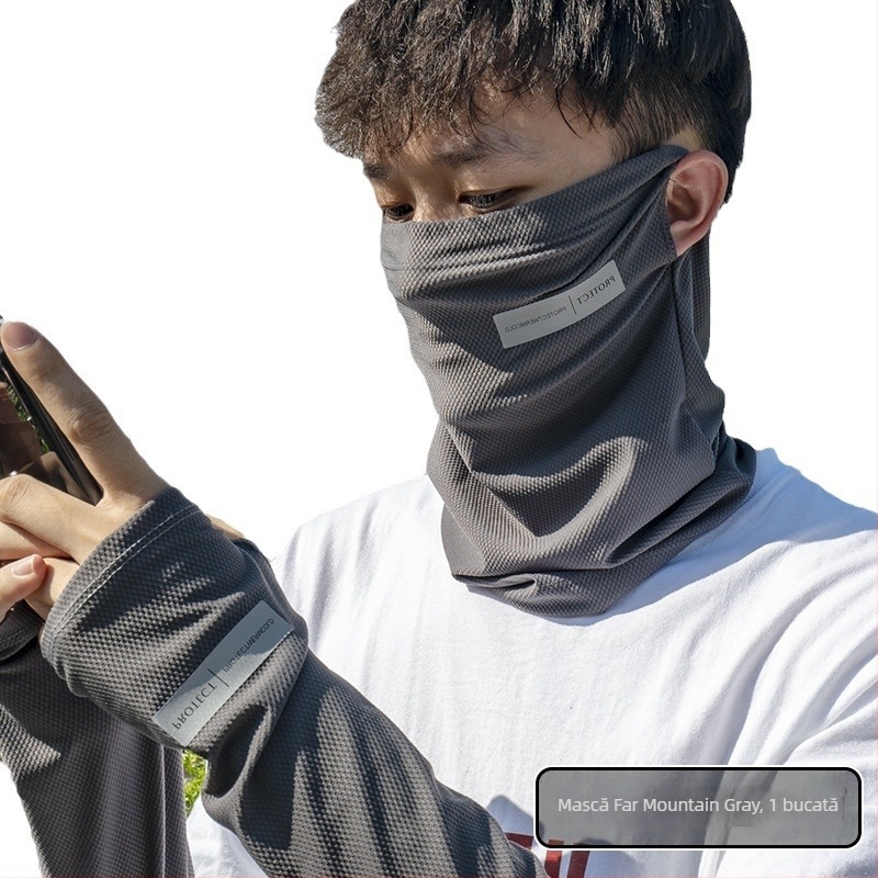 Manșon de protecție solară din Ice Silk pentru bărbați – croială lejeră, protecție UV, pentru condus și activități în aer liber vara