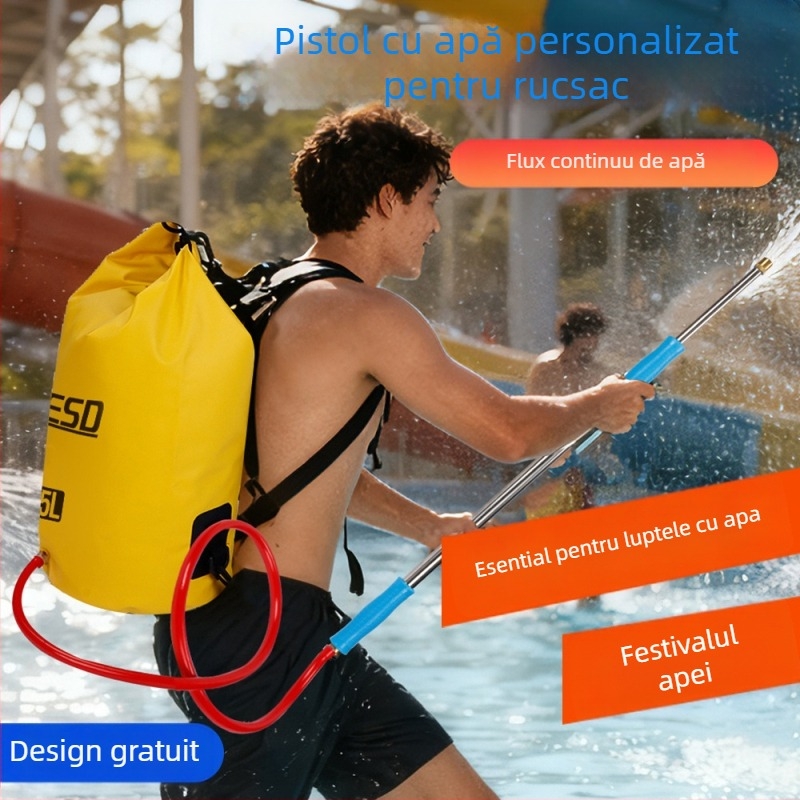 Geantă de apă outdoor pentru lupte cu apă sub presiune, PVC, capacitate 15 L, țesătură impermeabilă, personalizare logo