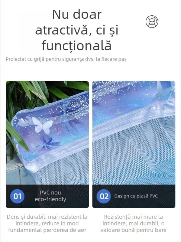 Plută gonflabilă pentru piscină din PVC, pat plutitor pliabil cu dungi, hamac de apă, șezlong individual