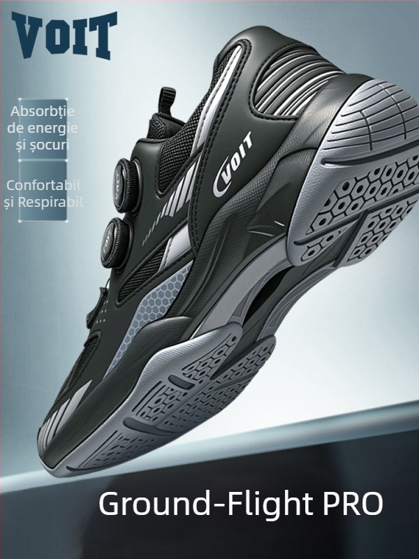 Pantofi de tenis de masă cu placă de carbon — rezistenți la uzură, antiderapant, absorbție a șocurilor, talpă din cauciuc, talie joasă