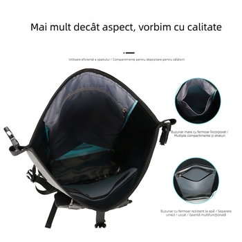 Rucsac impermeabil pentru activități în aer liber, capacitate 25L, stil sport și relaxare, țesătură impermeabilă