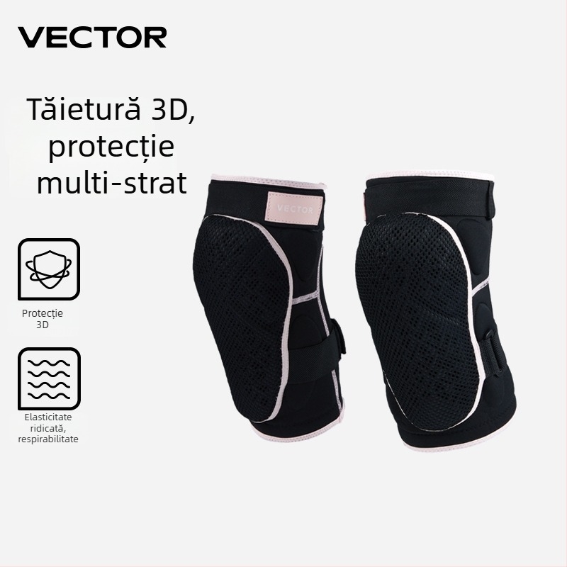 Vector Echipament protecție pentru schi: protecție spate, șolduri și genunchi, material poliester-spandex, pentru adulți, sporturi pe gheață și zăpadă
