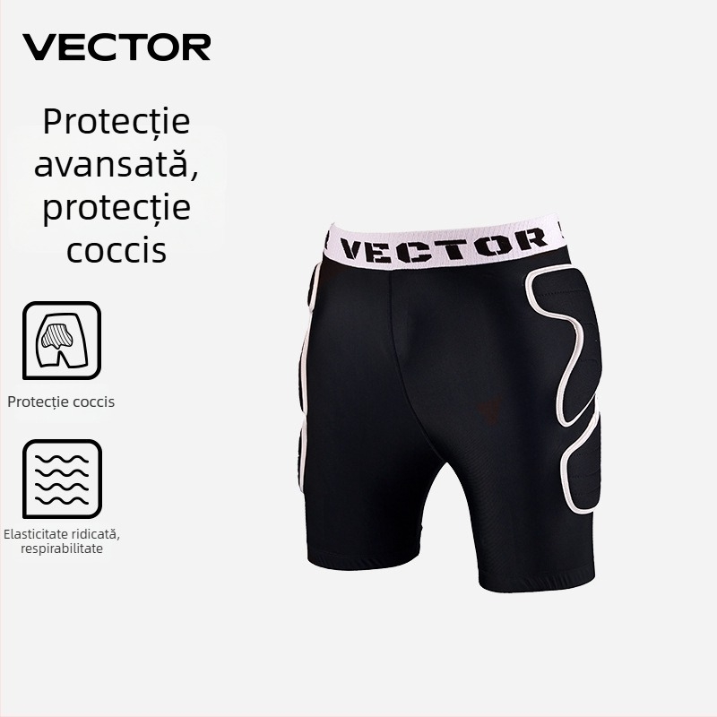 Vector Echipament protecție pentru schi: protecție spate, șolduri și genunchi, material poliester-spandex, pentru adulți, sporturi pe gheață și zăpadă