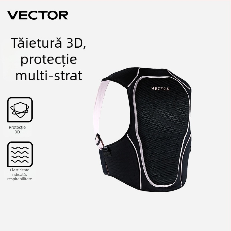 Vector Echipament protecție pentru schi: protecție spate, șolduri și genunchi, material poliester-spandex, pentru adulți, sporturi pe gheață și zăpadă