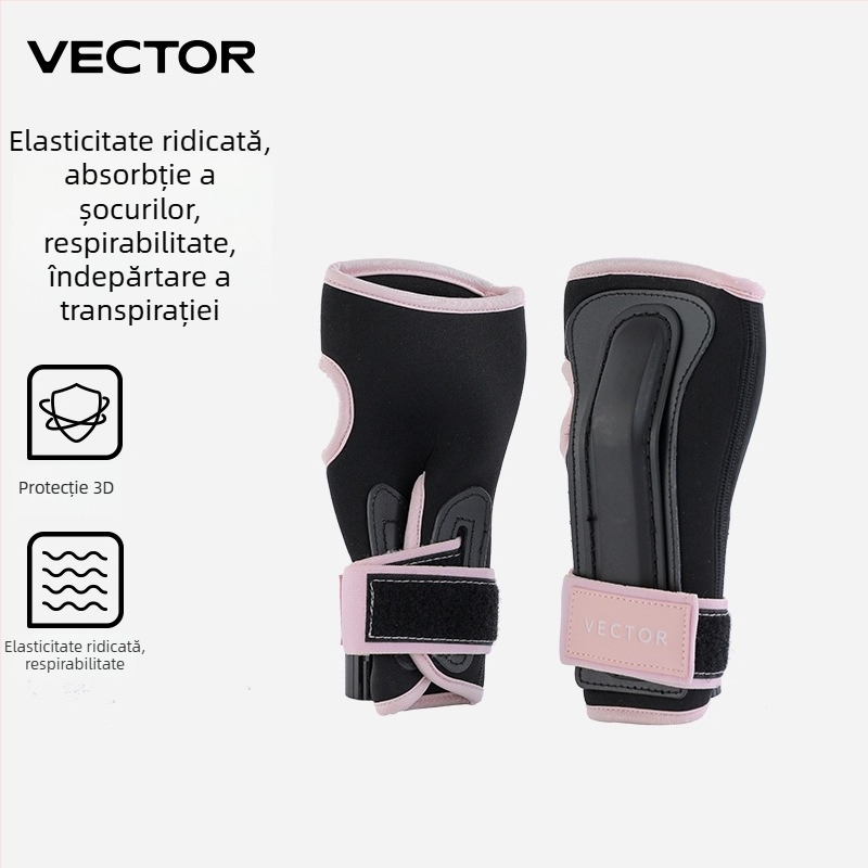 Vector Echipament protecție pentru schi: protecție spate, șolduri și genunchi, material poliester-spandex, pentru adulți, sporturi pe gheață și zăpadă