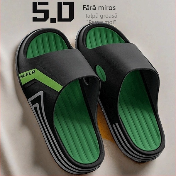 Papuci PVC cu partea superioară din PVC, talpă groasă, antiderapantă și tehnologie de injecție a talpului