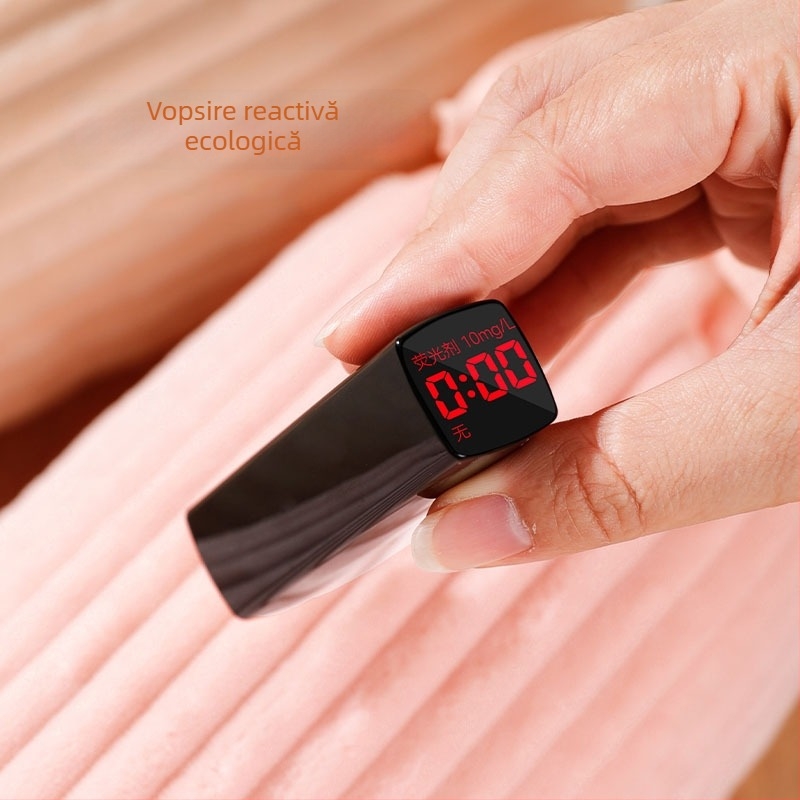 Șorț cu mâneci din flanel, rezistent la murdărie, model monocrom, stil modern minimalist