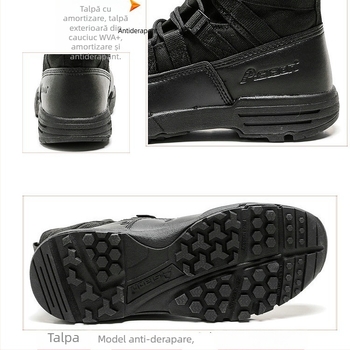 Leopard încălțăminte militară outdoor, ghete înalte de tip desert, țesătură impermeabilă, unisex, pentru drumeții, alpinism și camping