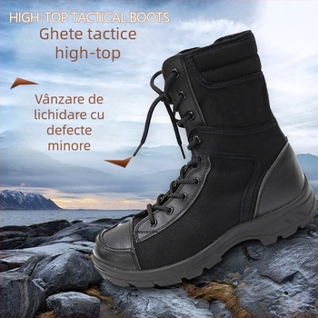 Ghete tactice de drumeție unisex pentru adulți, cu gleză înaltă, din material Oxford respirant, ușoare pentru drumeții și antrenamente în aer liber