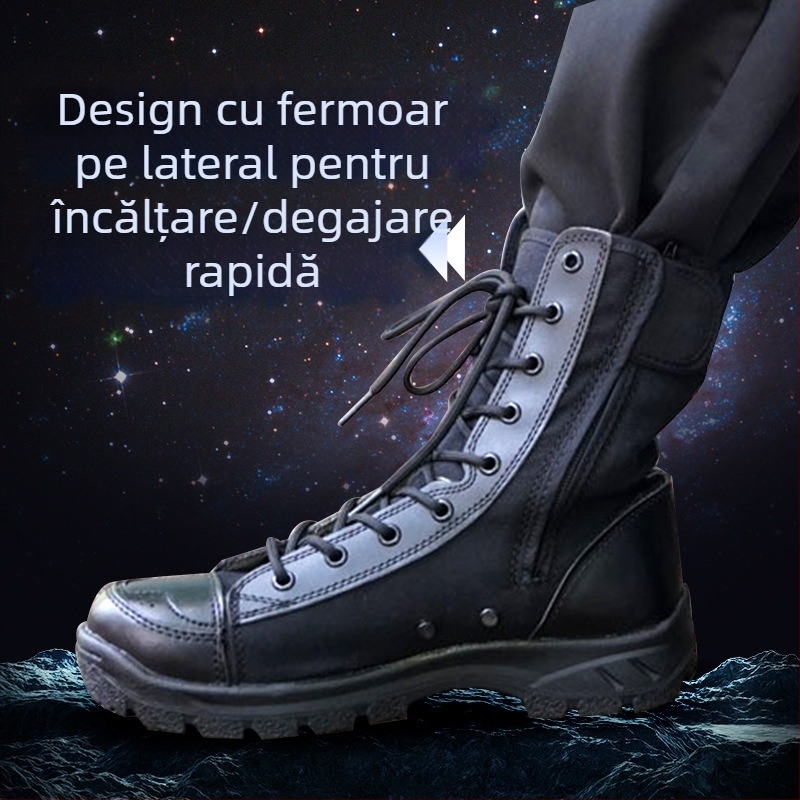 Ghete tactice de drumeție unisex pentru adulți, cu gleză înaltă, din material Oxford respirant, ușoare pentru drumeții și antrenamente în aer liber