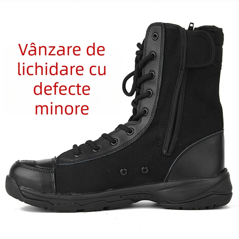 Ghete tactice de drumeție unisex pentru adulți, cu gleză înaltă, din material Oxford respirant, ușoare pentru drumeții și antrenamente în aer liber