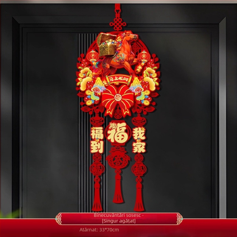 Pandant fetru, în stil chinezesc, cu simbolul Fu, pentru Anul Nou și Festivalul de Primăvară – Brand Like it