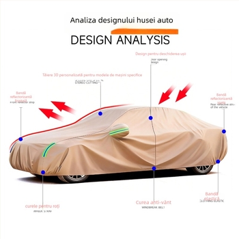 Husă pentru mașină – acoperire completă, flanel de bumbac gros, izolație, protecție împotriva soarelui și ploi pentru modele speciale de automobile