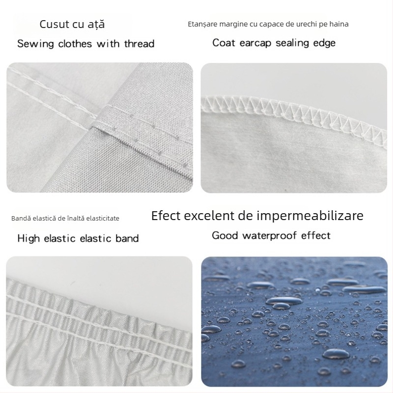 Husă pentru mașină – acoperire completă, flanel de bumbac gros, izolație, protecție împotriva soarelui și ploi pentru modele speciale de automobile