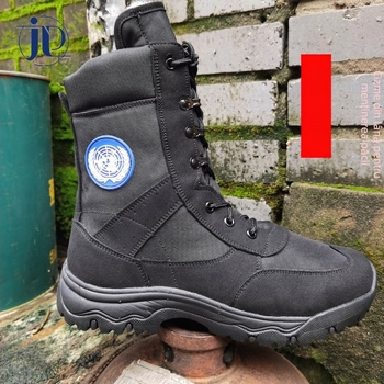 Jun Zhidu Bocanci tactici unisex de iarnă, din nylon, pentru drumeții pe gheață și zăpadă, camping