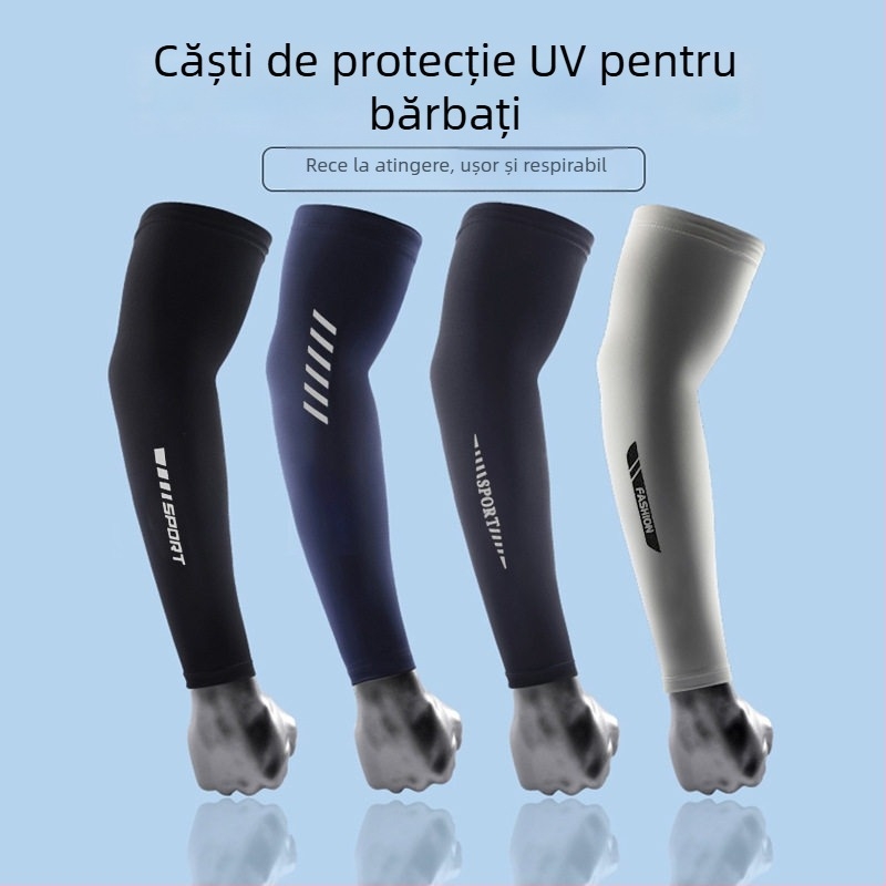 Mansetă Ice Silk UV pentru braț – Unisex, amestec nylon/poliester, protecție UV, pentru condus, pescuit, activități în aer liber și ciclism