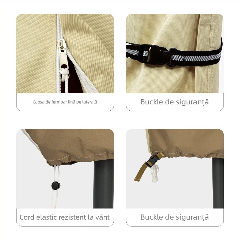 Acoperire pentru umbrelă banană pentru exterior – țesătură Oxford impermeabilă, Desert Maple