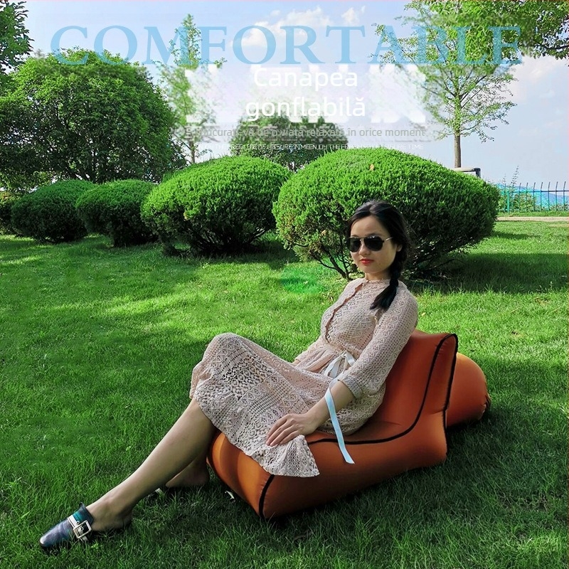 Pat gonflabil pentru exterior, canapea‑șezător, cu suprafață din nylon 210T și capacitate de până la 200 kg