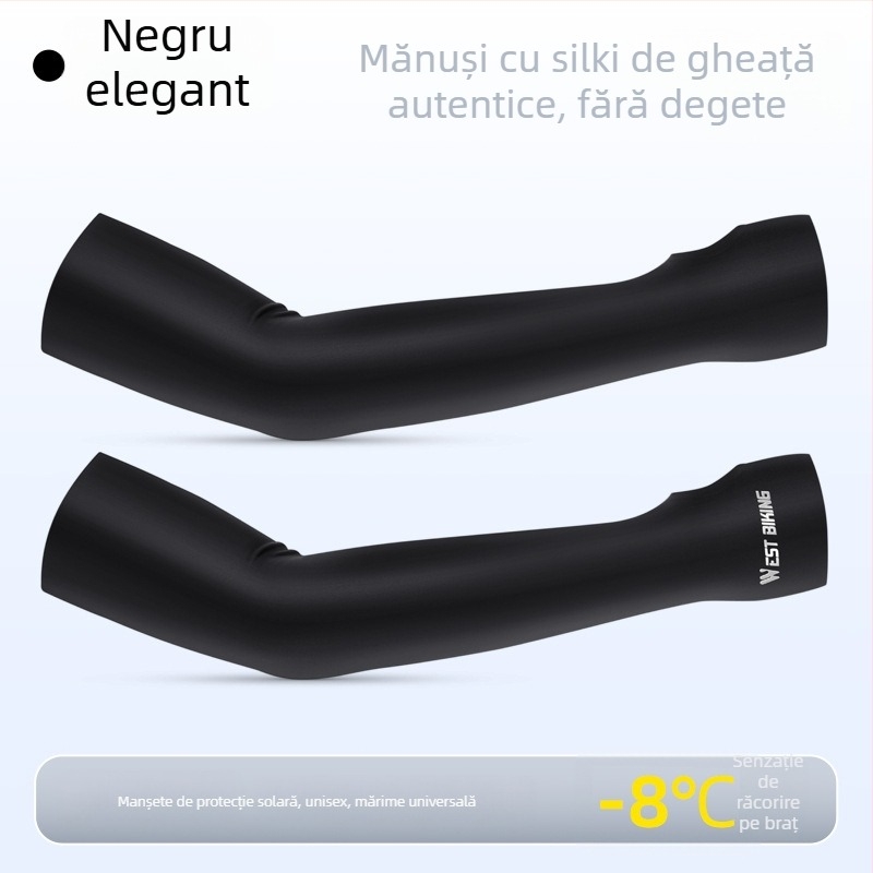 Manșete pentru braț pentru ciclism și pescuit, țesătură Ice Silk cu răcire, unisex, protecție UV, amestec nylon-spandex 78/22