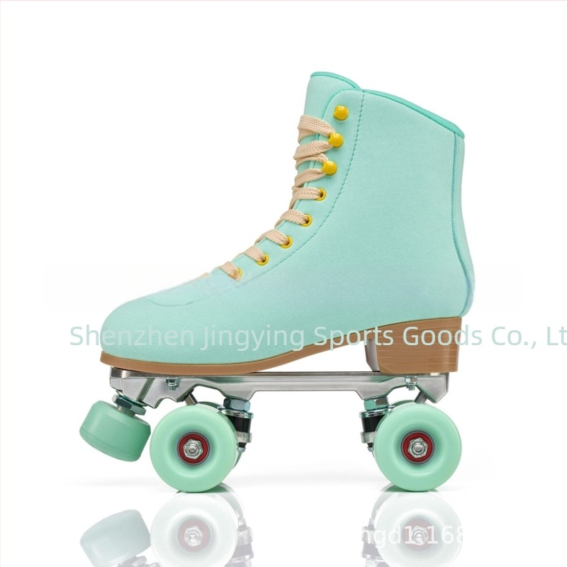 Role skates - Roți dublu-rând, Partea superioară din microfibră, Talpă din cauciuc, Roți PU, Pentru unisex