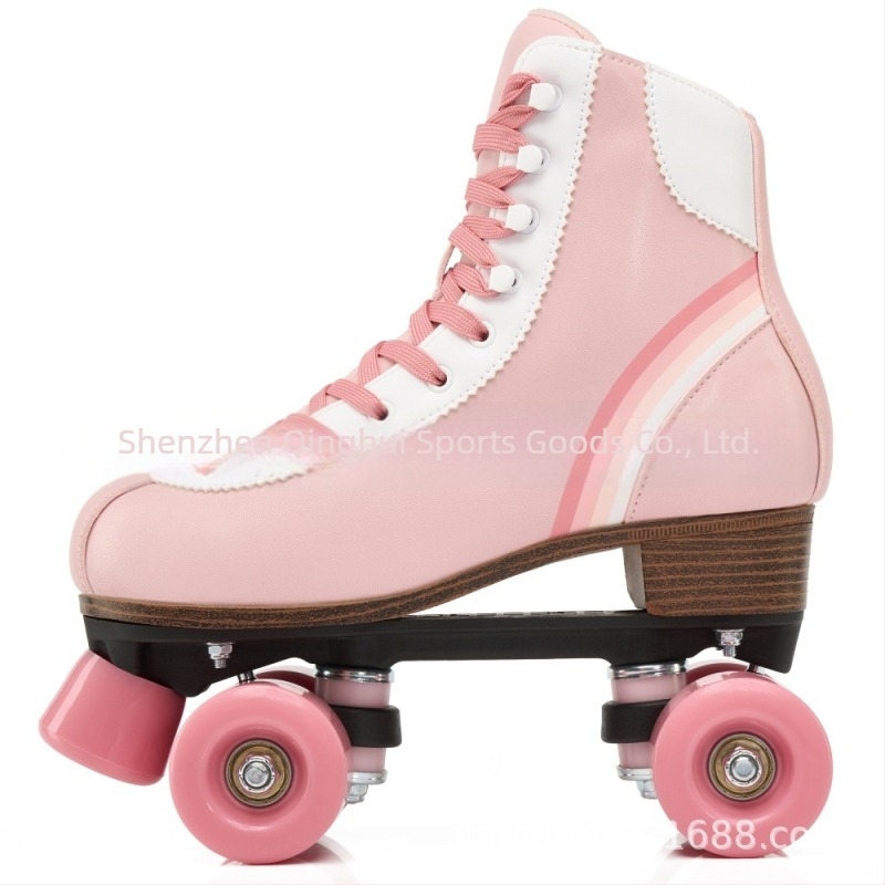 Role skates - Roți dublu-rând, Partea superioară din microfibră, Talpă din cauciuc, Roți PU, Pentru unisex