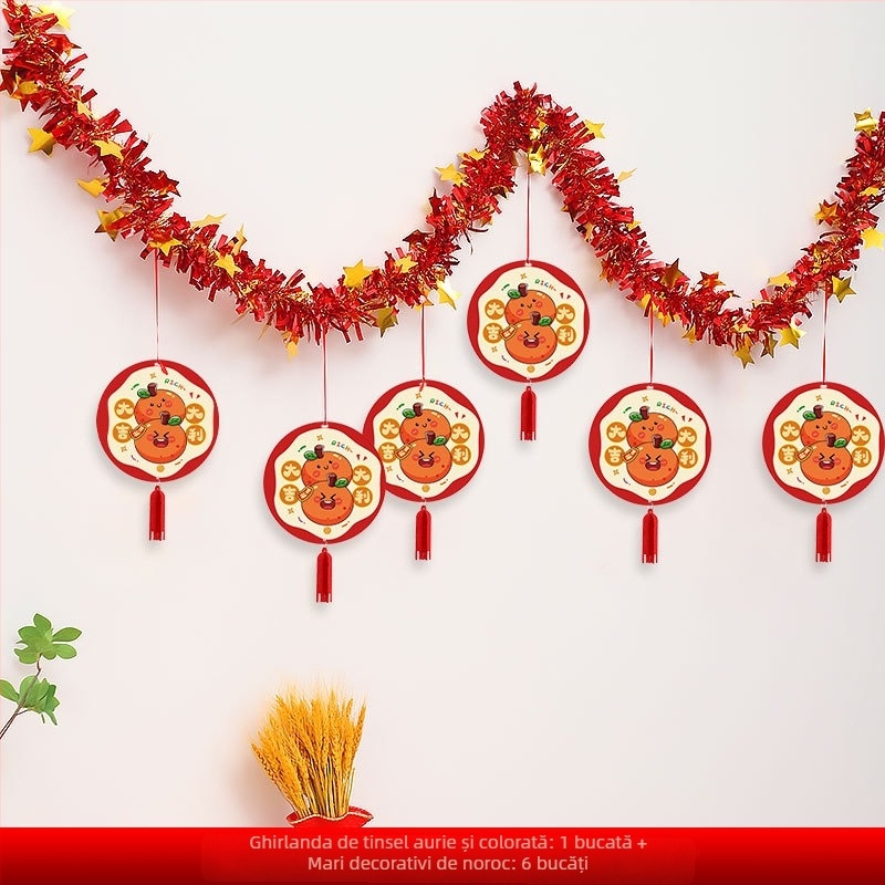 Streamere de hârtie pentru Anul Nou, Anul Calului, Motive zodiacale și personaje de desene animate, recuzită pentru amenajarea spațiului