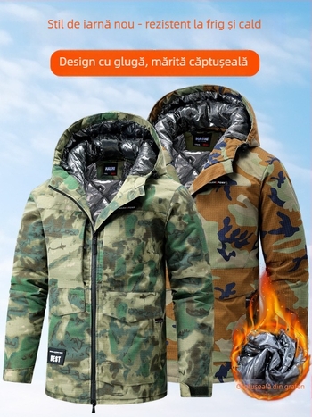 Jachetă de lucru, 100% poliester, menține căldura, iarnă, pentru fabrică