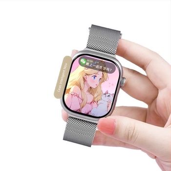 Smartwatch ultra-subțire, ecran 3,99 inch, rezistent la apă, monitorizare ritm cardiac, monitorizare oxigen din sânge, monitorizare somn